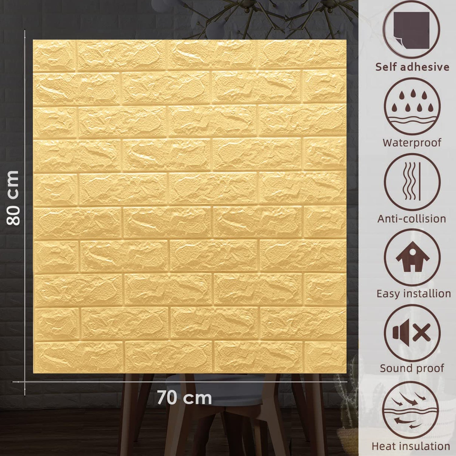 7453 Dark Yellow 3D Wall Decor used for wall decoration and maintaining purposes in all kinds of places like household and official etc. 7453 Dark Yellow 3D Wall Decor used for wall decoration and maintaining purposes in all kinds of places like household and official etc.
